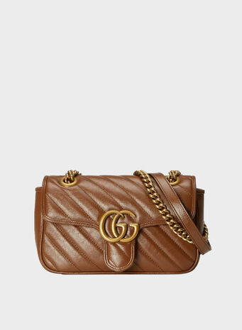 MINI BORSA A SPALLA GG MARMONT MATELASSÉ, 2535CUIRCUIR, small