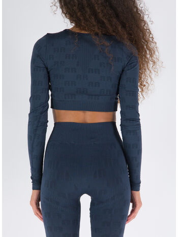 TOP CROP LONG SLEEVE, 19-4023 BLUE NIGHTS, small