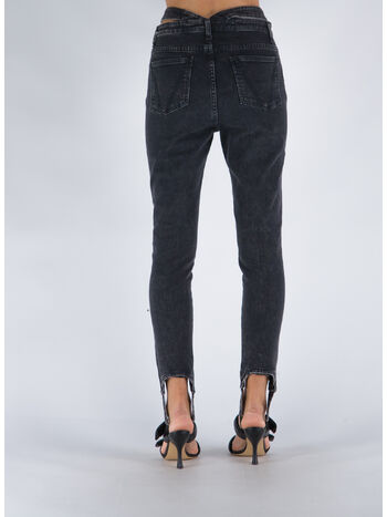 PANTALONE WASHED BLACK DRILL STIRRUP SKINNY, 1274 004 WASHED BLACK, small