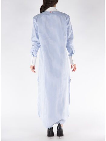 ABITO MIDI STRIPED COTTON, 450 BLUE, small