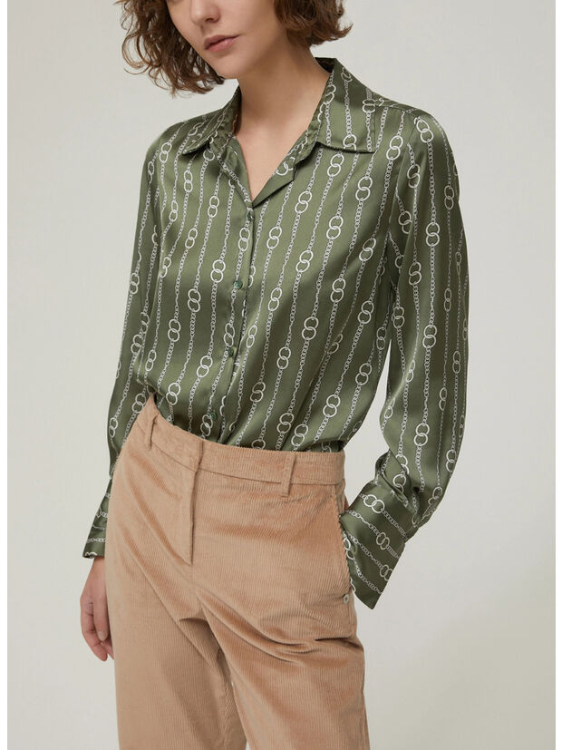 CAMICIA IN RASO A FANTASIA, 005 CATENA FONDO, large