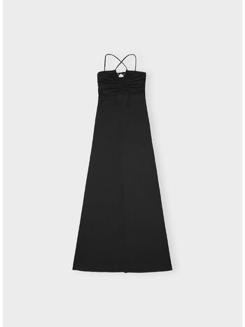 ABITO LUNGO SHINY CREPE, 099 BLACK, small