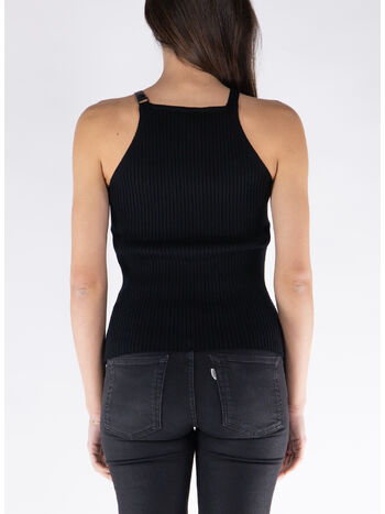 TOP BUCKLE RIB KNIT, 9999 BLACK, small