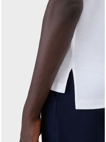 T-SHIRT JERSEY SIDE SLIT TEE, 100 WHITE, small