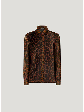 CAMICIA LAMINATED LEOPARD, XCABL CAMEL, small