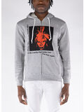 FELPA HOODIE FULL ZIP, TOP GREY, thumb