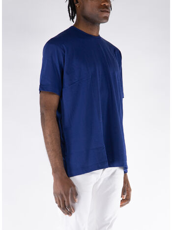 T-SHIRT S/S OVERSIZE CON LOGO, NAVY, small