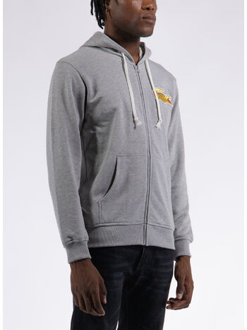 FELPA FULL ZIP LOGO, TOP GREY, small