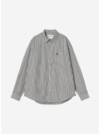 CAMICIA L/S DALDRY COTTON POPLIN, 3J7XX DALDRY STRIPE BLACK/WAX, small