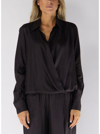 BLUSA CON MOTIVO INCROCIATO, MORO, small