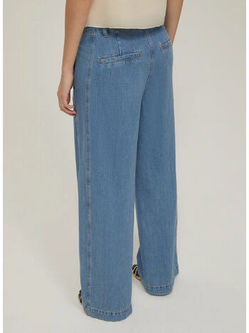 JEANS WIDE LEG, 001 BLU CHIARO, small