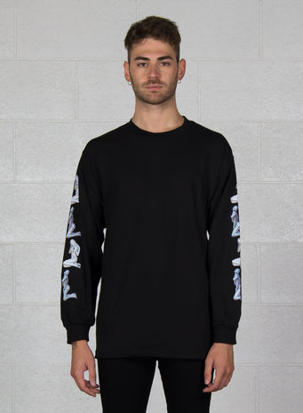 MAGLIA HUF X SORAYAMA LONG SLEEVE TEE, 001BLACK, small