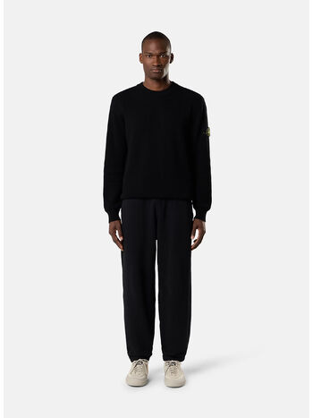 MAGLIONE RIBBED SOFT COTTON, V0029 BLACK, small