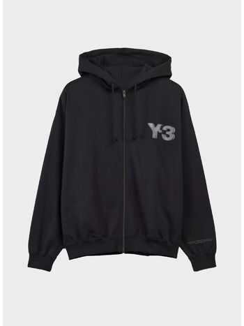 FELPA FULL ZIP CON LOGO, BLACK, small
