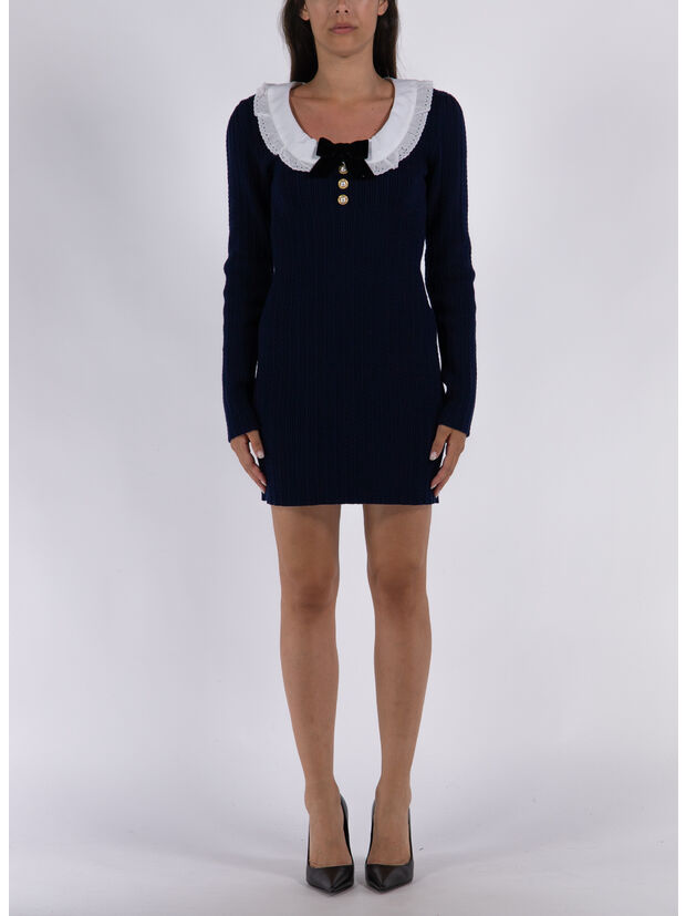 ABITO CORTO CON COLLO, 367 NAVY BLUE, large