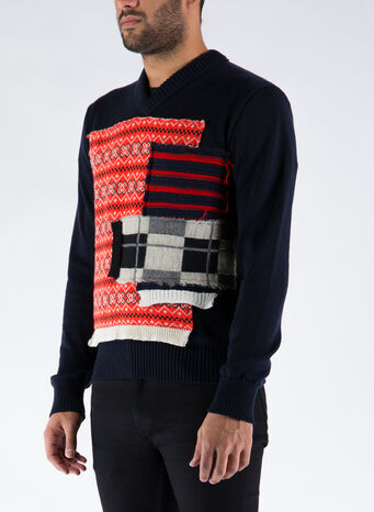 PULLOVER CDG SHIRT, NAVY, small