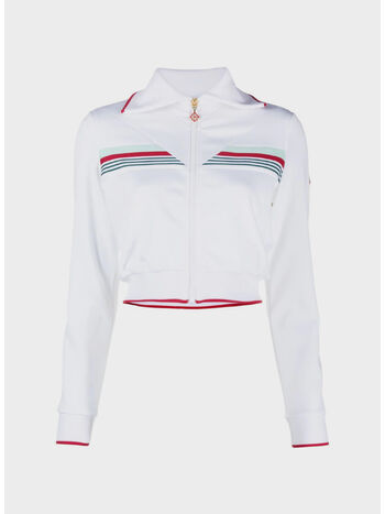 TOP CROP FULL ZIP TENNIS TRICOT, 01 WHITE, small