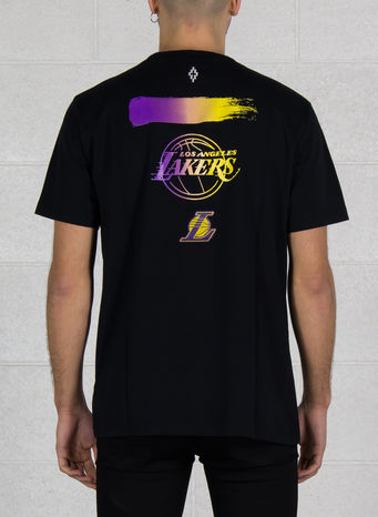 T-SHIRT LAKERS LOGO, BLACK/MULTICOLOR, small