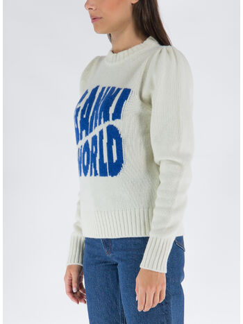PULLOVER GRAPHIC GANNI WORLD, 135 EGRET, small