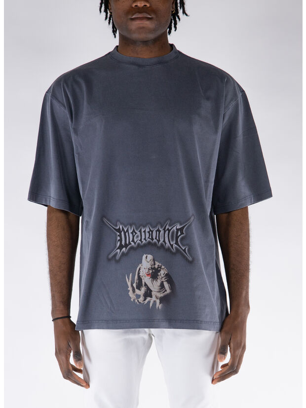 T-SHIRT VINTAGE MONSTER PRINT, NAVY, large