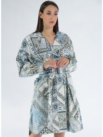 ABITO POPELINE FOULARD, 250 MULTICOLOR, small