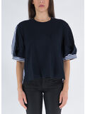 T-SHIRT JERSEY E POPELINE, 261 D/NAVYxSTRIPE, thumb
