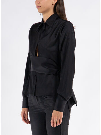 CAMICIA THE GIA DOUBLE, BLACK, small