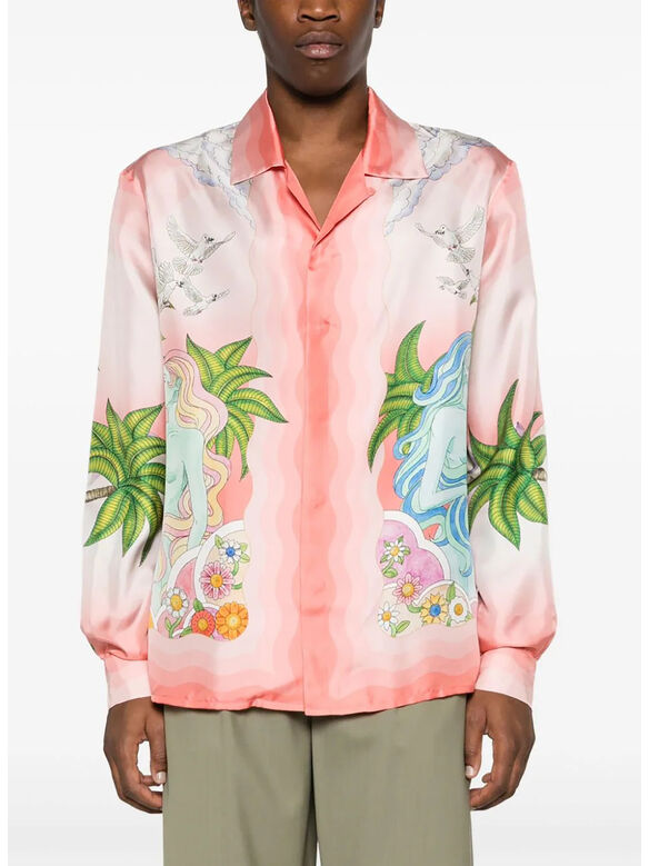 CAMICIA CUBAN COLLAR, 11 PAIX ET AMOUR TENNIS CLUB, medium