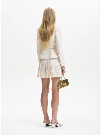 ABITO CREAM METALLIC BOUCLE MINI, CREAM, small