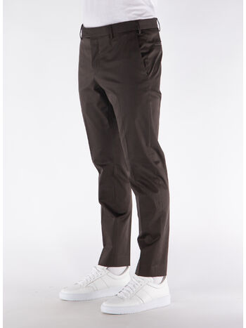PANTALONE REBEL IN GABARDINA, 0180 MARRONE, small