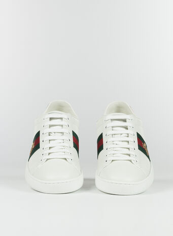 SNEAKER ACE IN PELLE, 9064BIAVRVRFLAME, small