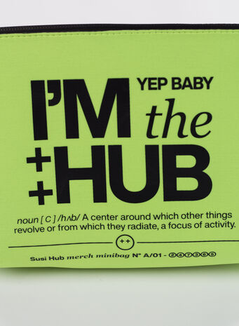 POCHETTE I'M THE HUB, NEONYELLOW, small