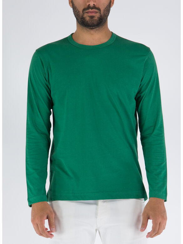 T-SHIRT MENS MANICHE LUNGHE, 2 GREEN, medium