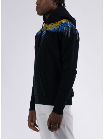 FELPA LUNAR WINGS REGULAR HOODIE, 1040 BLACK LIGHT B, small