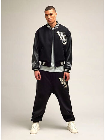 GIUBBOTTO LETTERMAN, BLACK, small