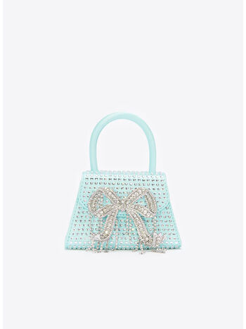 BORSA HEART RHINESTONE MICRO BOW, BLUE, small