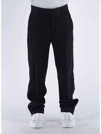 PANTALONE SPLIT PANT FIXED WAISTBAND, 01 BLACK, small