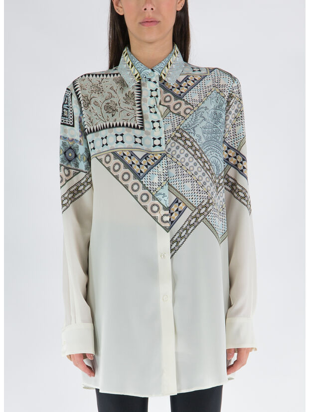 CAMICIA SETA FOULARD, 250 BIANCO, large
