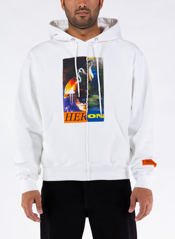 FELPA HOODIE SPLIT HERONS, 0122WHITEORANGE, large