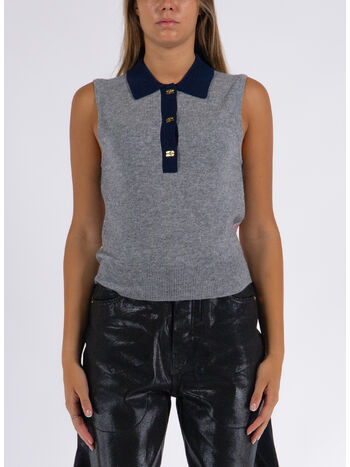 GILET CASHMERE MIX, 523 FROST GRAY, small