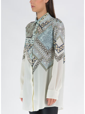 CAMICIA SETA FOULARD, 250 BIANCO, small