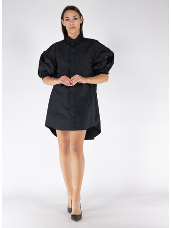 ABITO COTTON POPLIN X NYLON TWILL, 001 BLACK, small