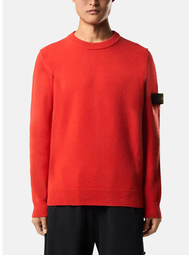 MAGLIONE GIROCOLLO LAMBSWOOL, V0018 SCARLATTO, large
