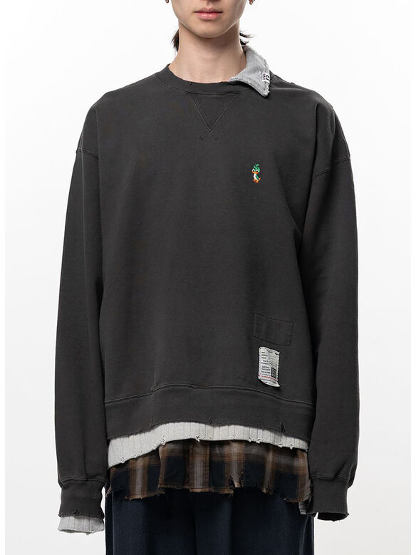 PULLOVER TRIPLE LAYERED, BLACK, medium
