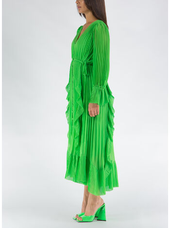 ABITO CHIFFON RUFFLE, GREEN, small