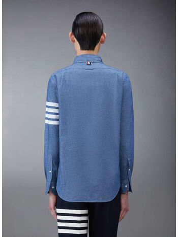 CAMICIA STRAIGHT FIT, 450 BLUE, small