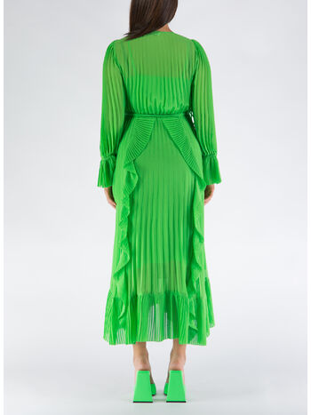 ABITO CHIFFON RUFFLE, GREEN, small