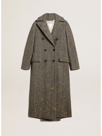 CAPPOTTO LUNGO HERRINGBONE, 81324 CHEVRON BEIGE/ANTHRACITE/YELLOW, small