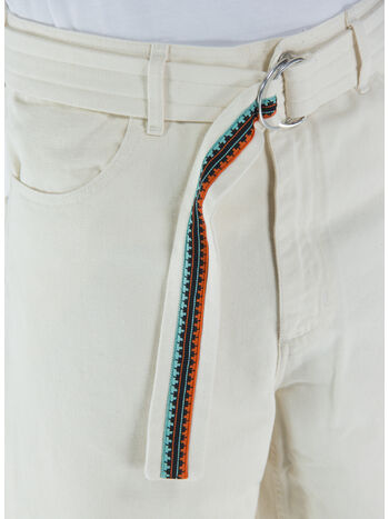 PANTALONE CROSS COTTON BELT OVER, 0101 WHITE WHITE, small