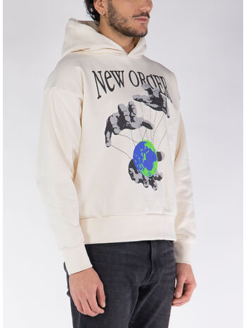 FELPA HOODIE NEW ORDER PRINTED, GW018 HEAVY CREAM, small